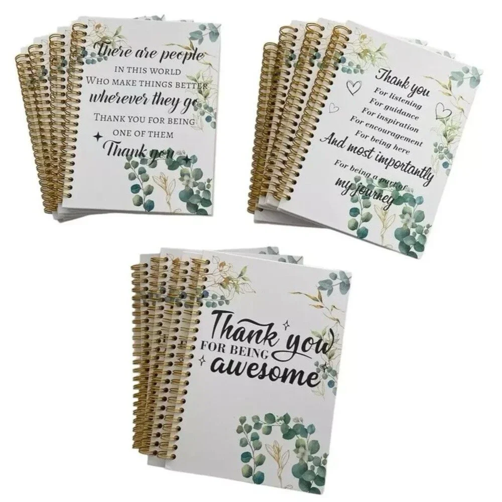 Appreciation Thank You Gifts Inspirational Spiral Notebook set of 12